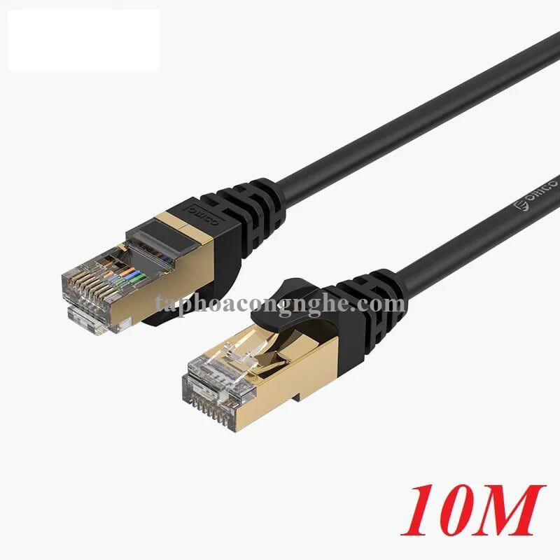 Orico 95642 PUG-C7-100-BK cat7 nhanh 10 gigabit 10m màu đen Cáp mạng 30095642